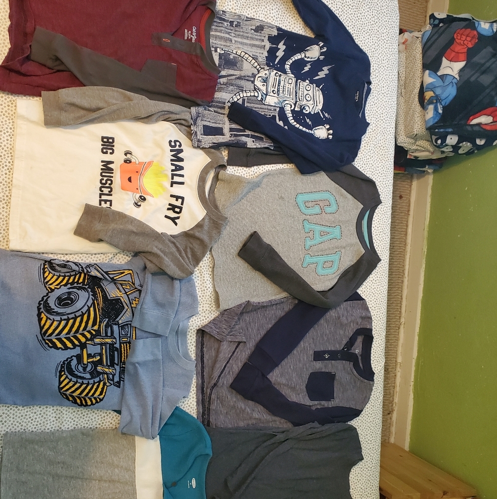 8 long sleeve tops 5t boys